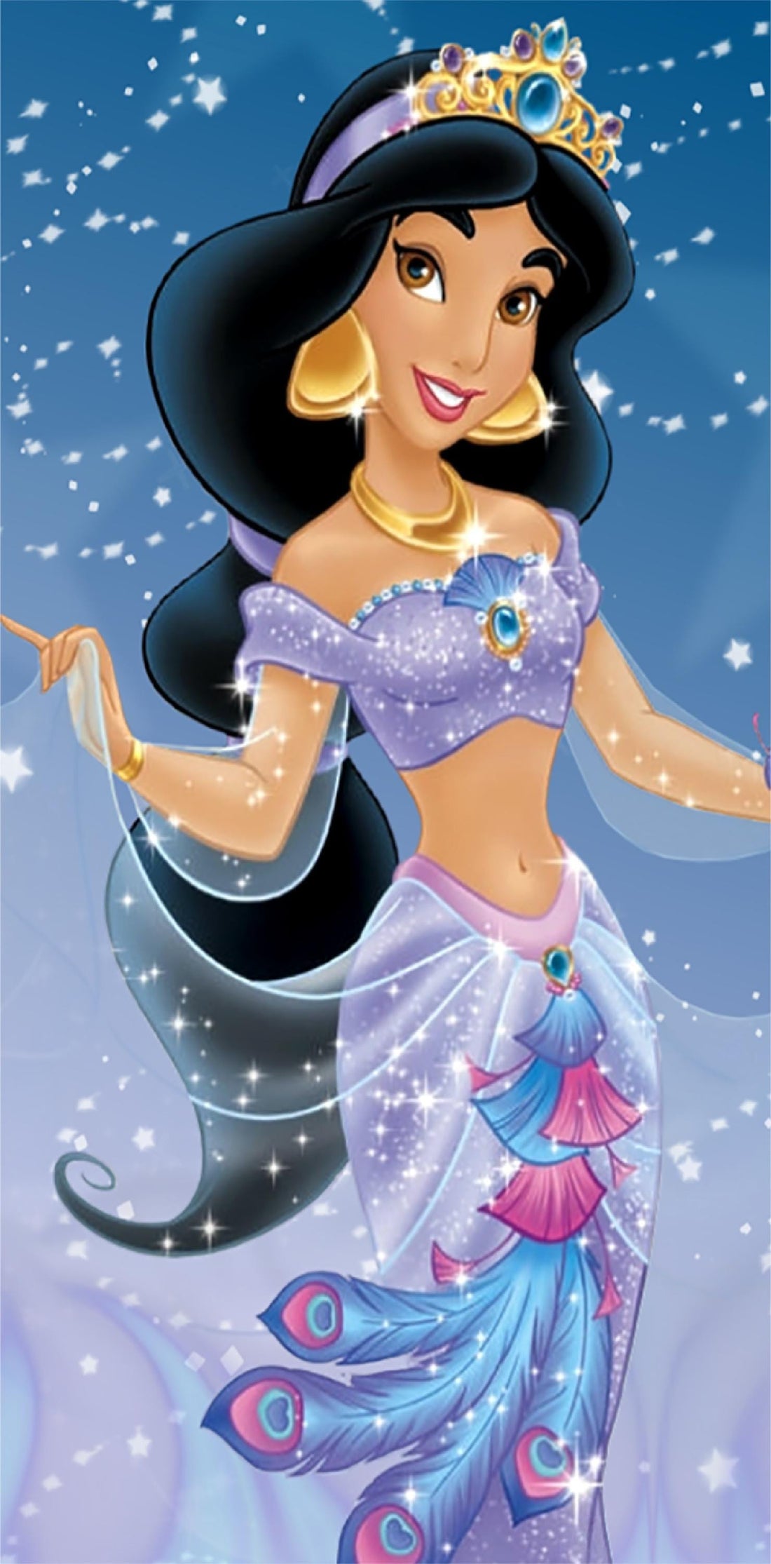 Jasmine Princess Door Wrap –Peel and  Stick Vinyl Door Decal