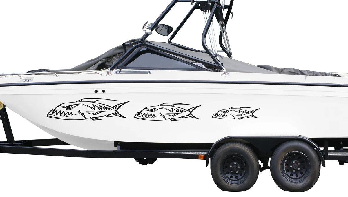 Monster Fish Boat Vinyl Graphic Decals