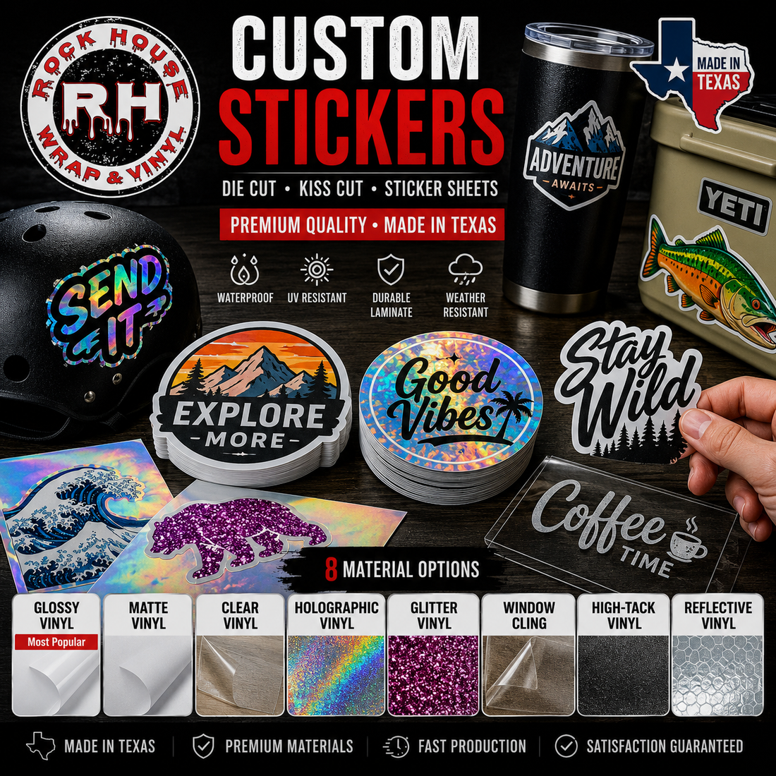 Custom Stickers | Die Cut, Kiss Cut & Sticker Sheets